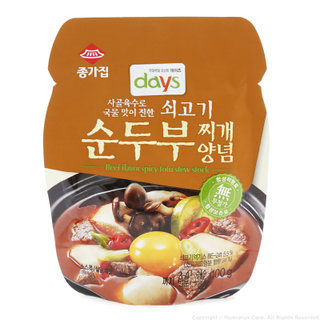 종가집쇠고기순두부양념 100g 대상