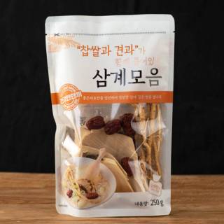 _찹쌀과 견과가함께 들어있는 한가족삼계모음_250G(봉)