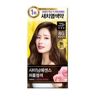 아모레 미쟝센샤이닝새치크림염색8G밝은갈색 50G