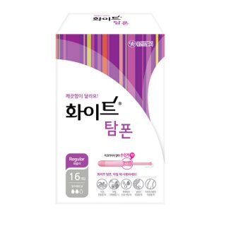 유한킴벌리 화이트탐폰 레귤러16P