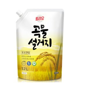 친환경)애경 트리오곡물쌀겨주방세제리필 1.2L