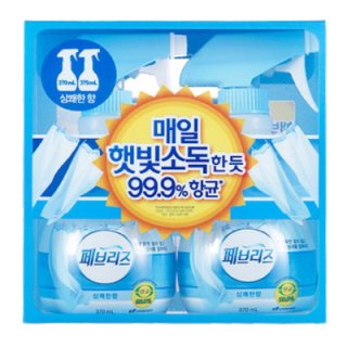 P&G 페브리즈상쾌한향트라이얼팩 370ML+370ML