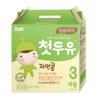 매일 앱솔루트첫두유자연콩3단계 190ML*16