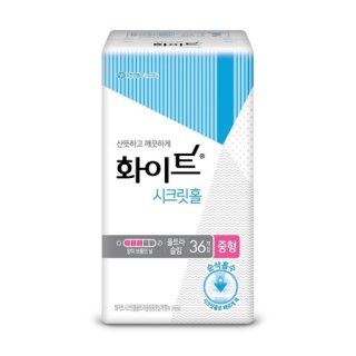 유한킴벌리 화이트시크릿홀울트라날개 중형36P(N)