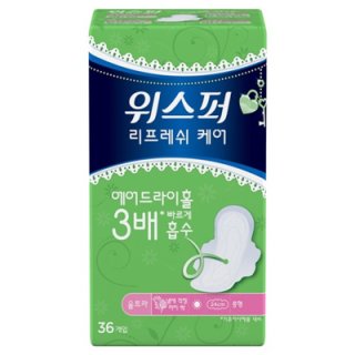 위스퍼 리프레쉬클린울트라날개 중형36P