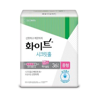 유한킴벌리 화이트시크릿홀와이드롱뉴슬림날개 중형36P(N)