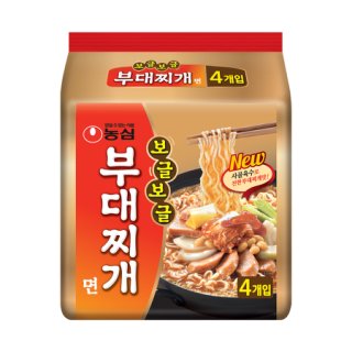 농심 보글보글부대찌개면 127G*4입