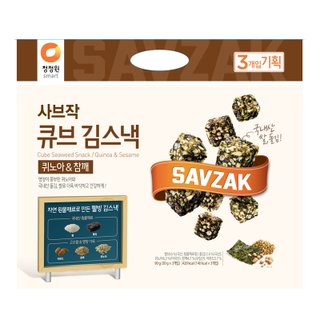 청정원 큐브 김스낵 퀴노아&참깨 30g*3p