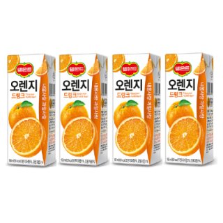 롯데칠성 델몬트오렌지드링크 190ML*4