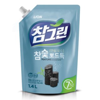 친환경)CJ라이온 참그린참숯주방세제리필 1.4L