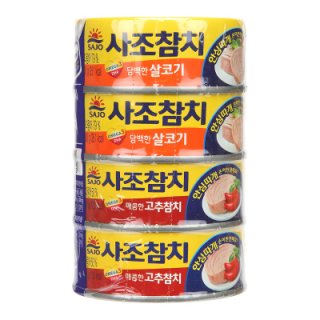 사조 살코기참치+고추참치 100G*2+100G*2