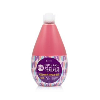 LG생활건강 한입반만쓰는레몬&라벤더액체세제용기(일반용) 2.4L