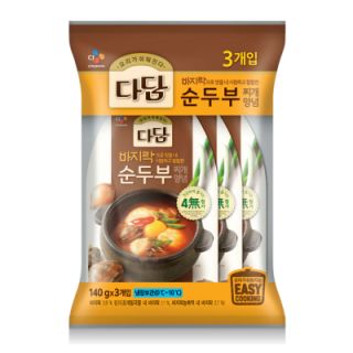 다담순두부찌개양념 140g*3EA 씨제이