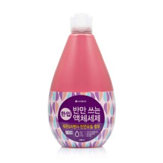 LG생활건강 한입반만쓰는레몬&라벤더액체세제용기(드럼용) 2.4L